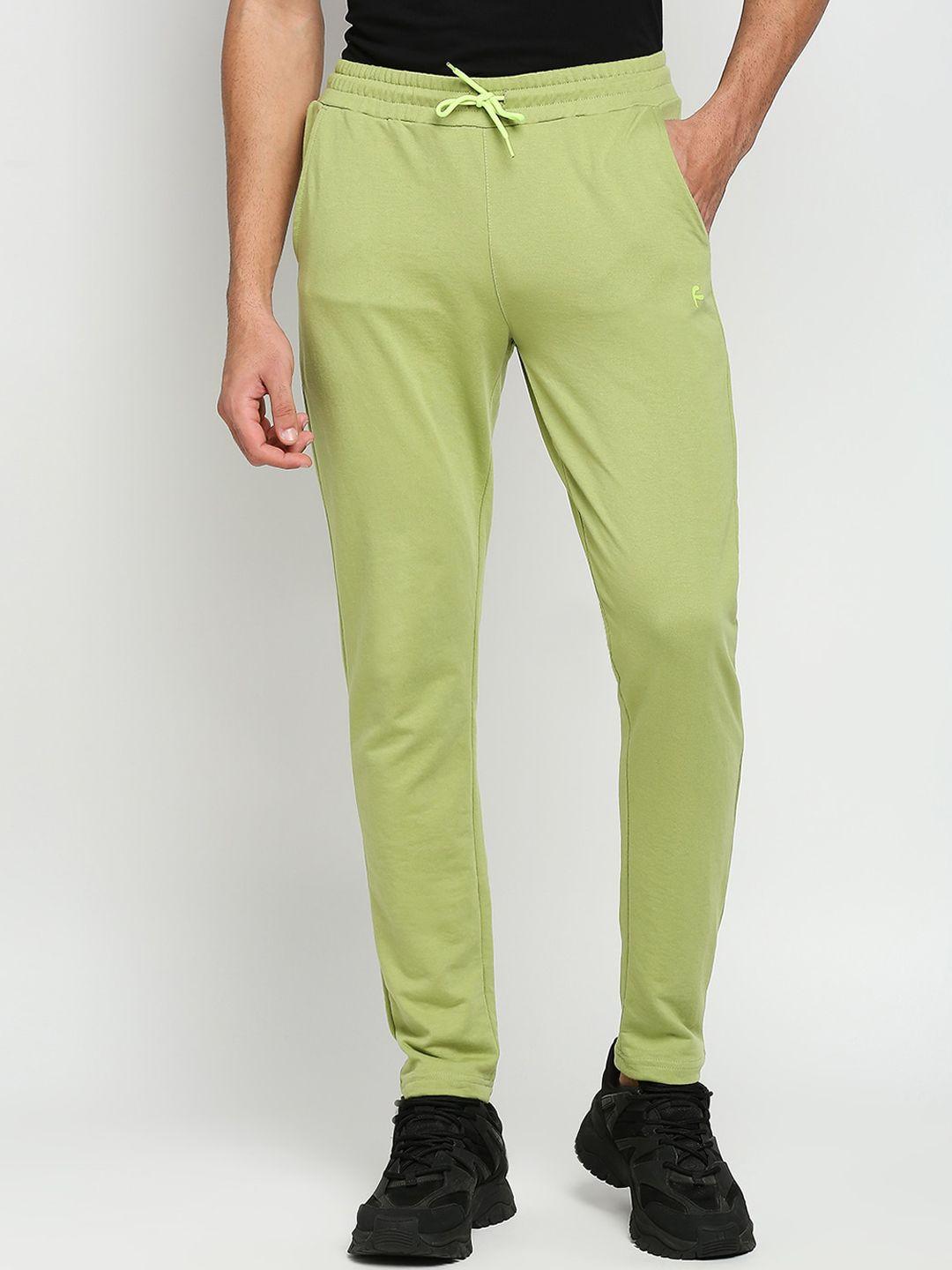 FiTZ Men Olive Green Solid Anti Odour Slim-Fit Track Pant