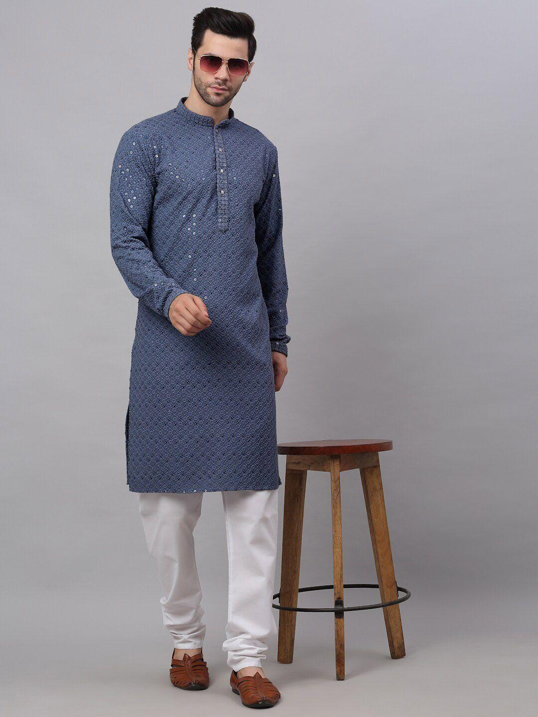 jompers-men-embroidered-pure-cotton-kurta-with-pyjamas