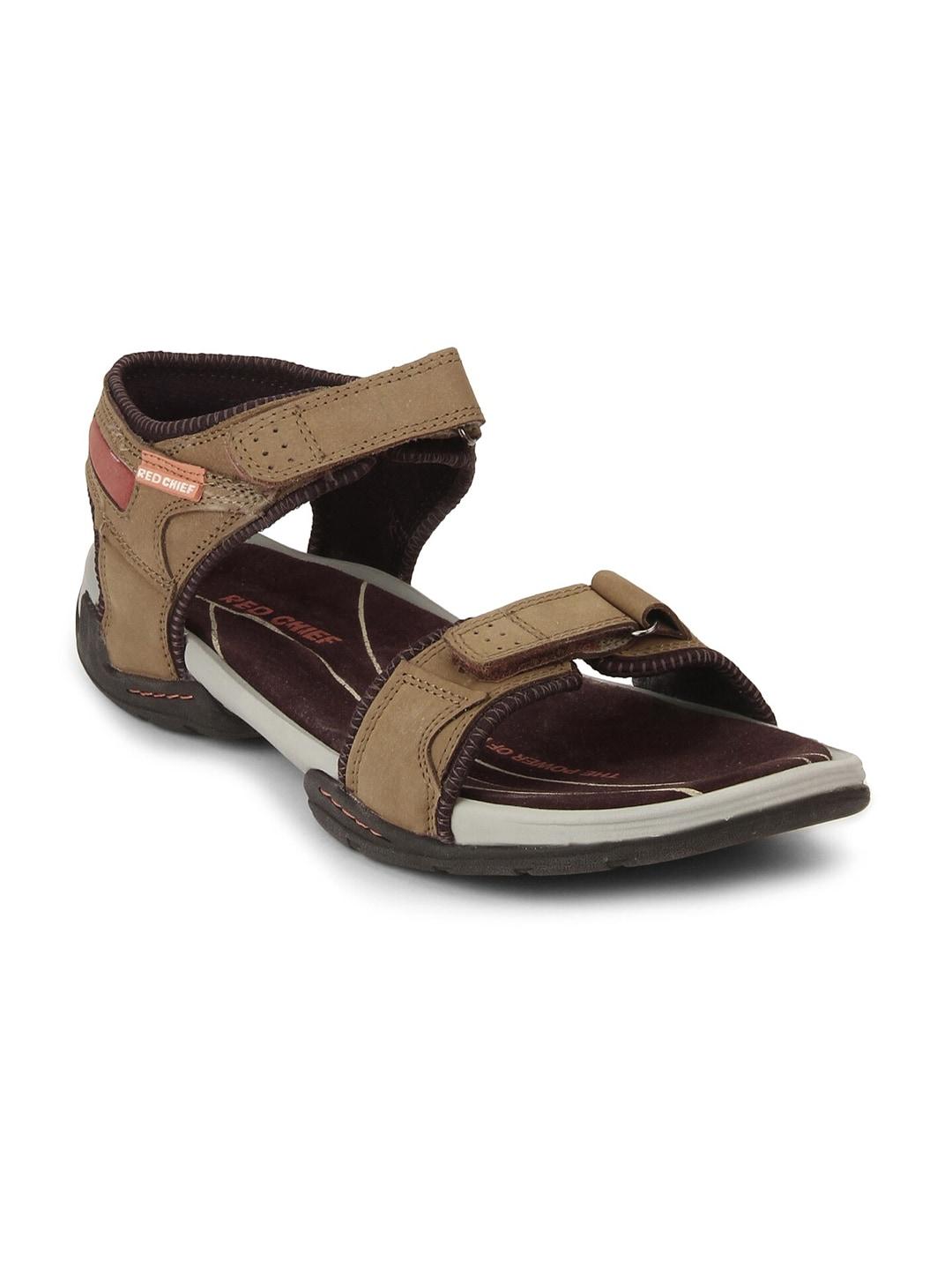 red-chief-men-camel-brown-printed-sports-sandals