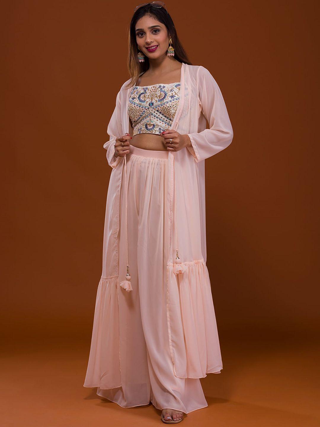 koskii-women-pink-embroidered-georgette-salwar-set