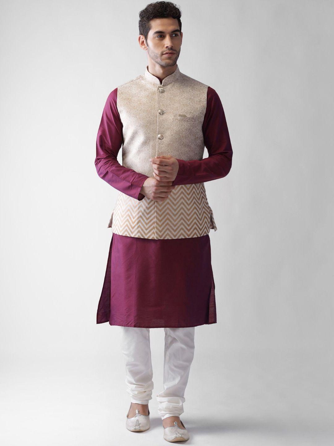 kisah-men-cream-coloured-kurta-and-churidar-with-nehru-jacket