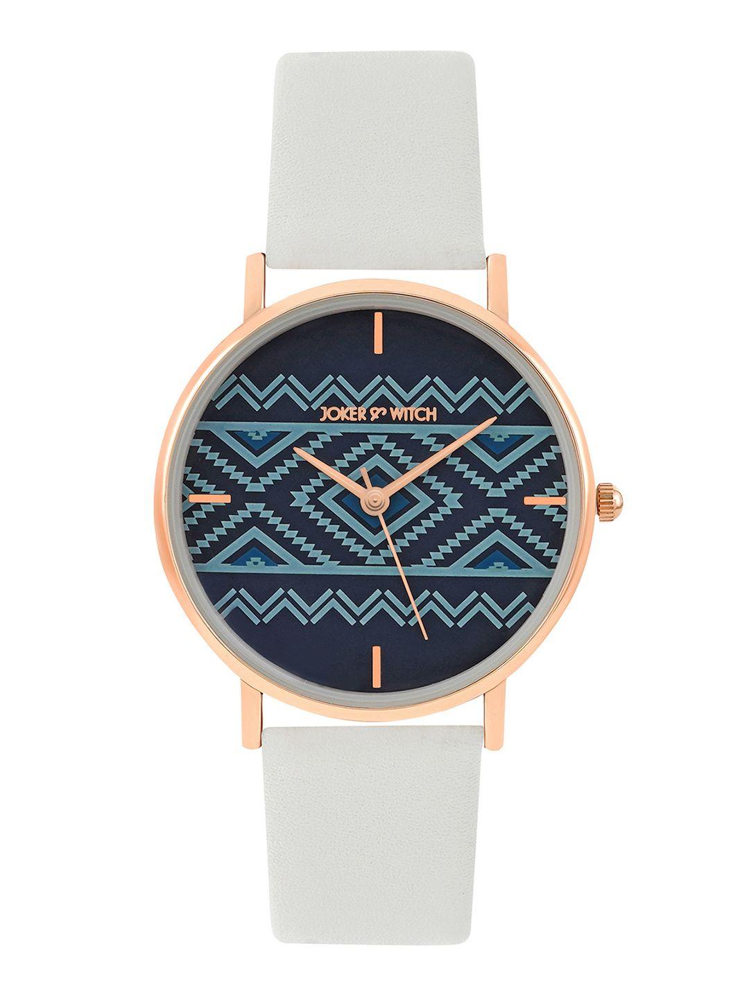JOKER & WITCH Women Blue Embellished Dial & Synthetic Straps Analogue WatchAMWW611-Grey