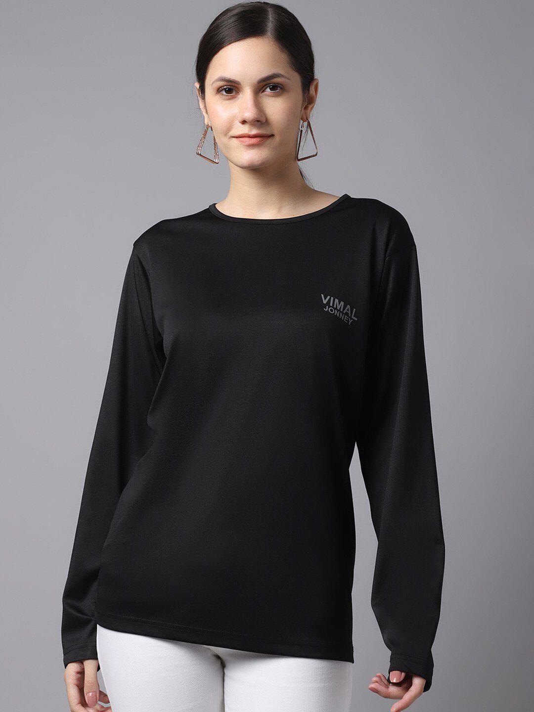 VIMAL JONNEY Women Black T-shirt