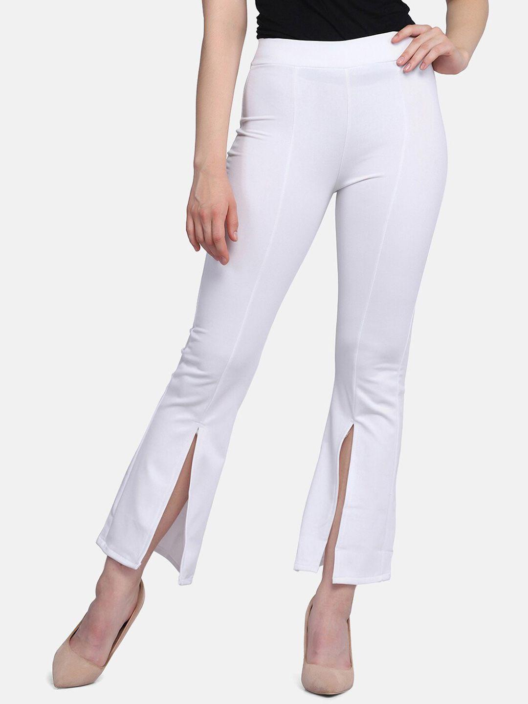 buy-new-trend-women-white-comfort-slim-fit-lycra-high-rise-bootcut-trousers