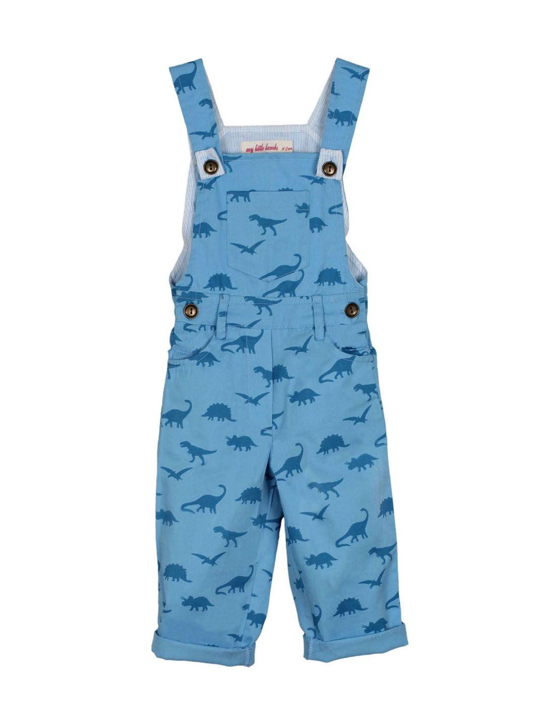 my-little-lambs-unisex-blue-printed-dungarees