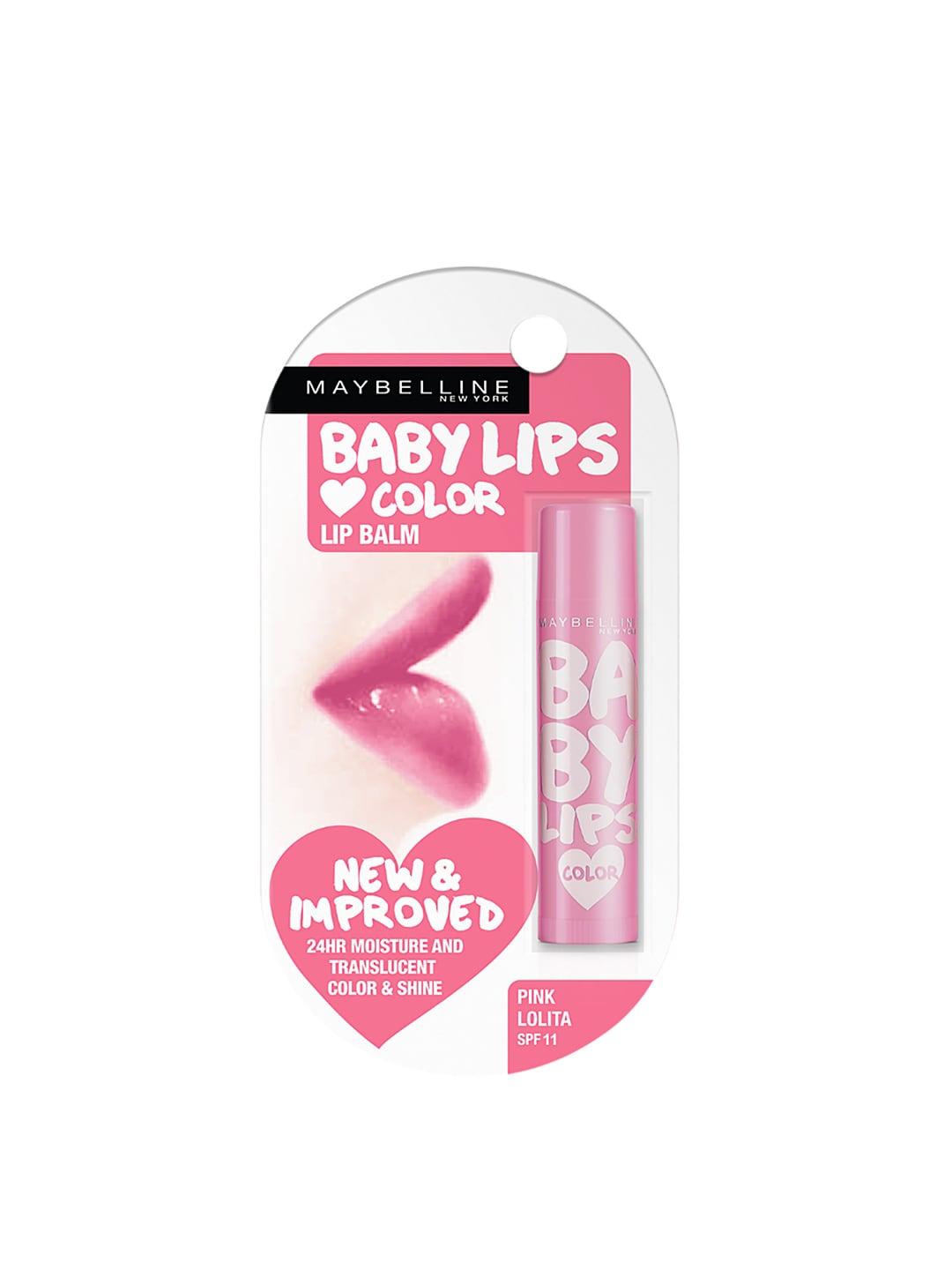Maybelline New York Baby Lips Color 24 Hr Moisture SPF11 Lip Balm 4g - Pink Lolita