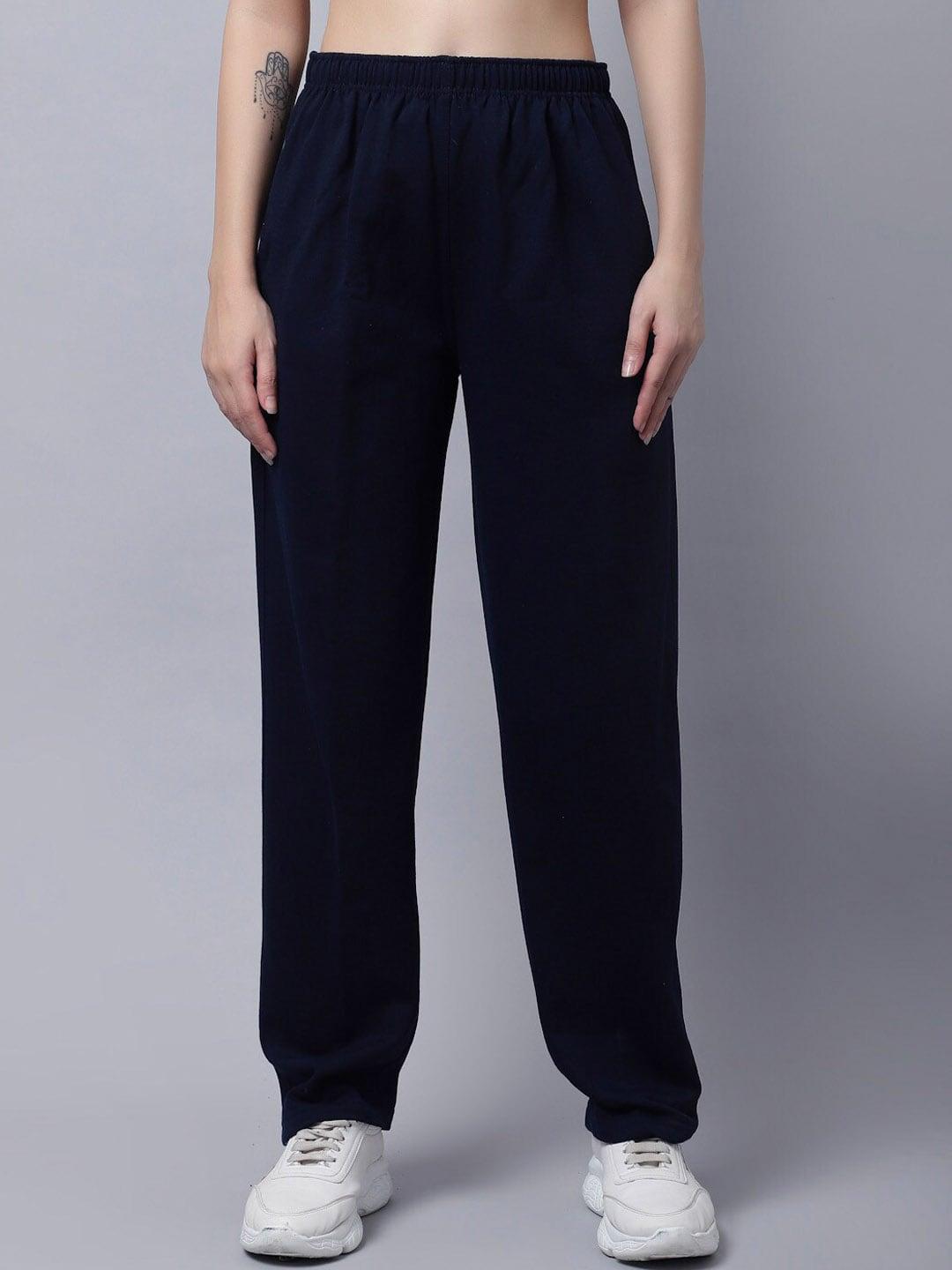 vimal-jonney-women-navy-blue-solid-cotton-track-pants