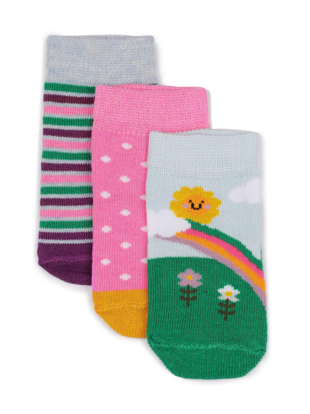 mothercare Girls Pack of 3 Ankle Length Socks