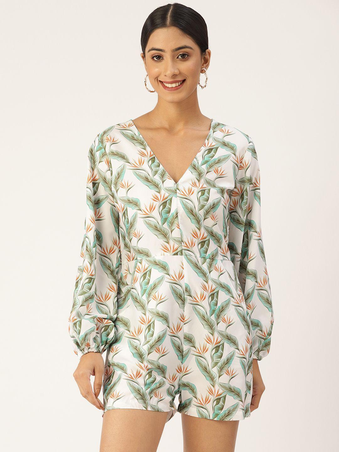 sleek-italia-floral-printed-puff-sleeves-playsuit