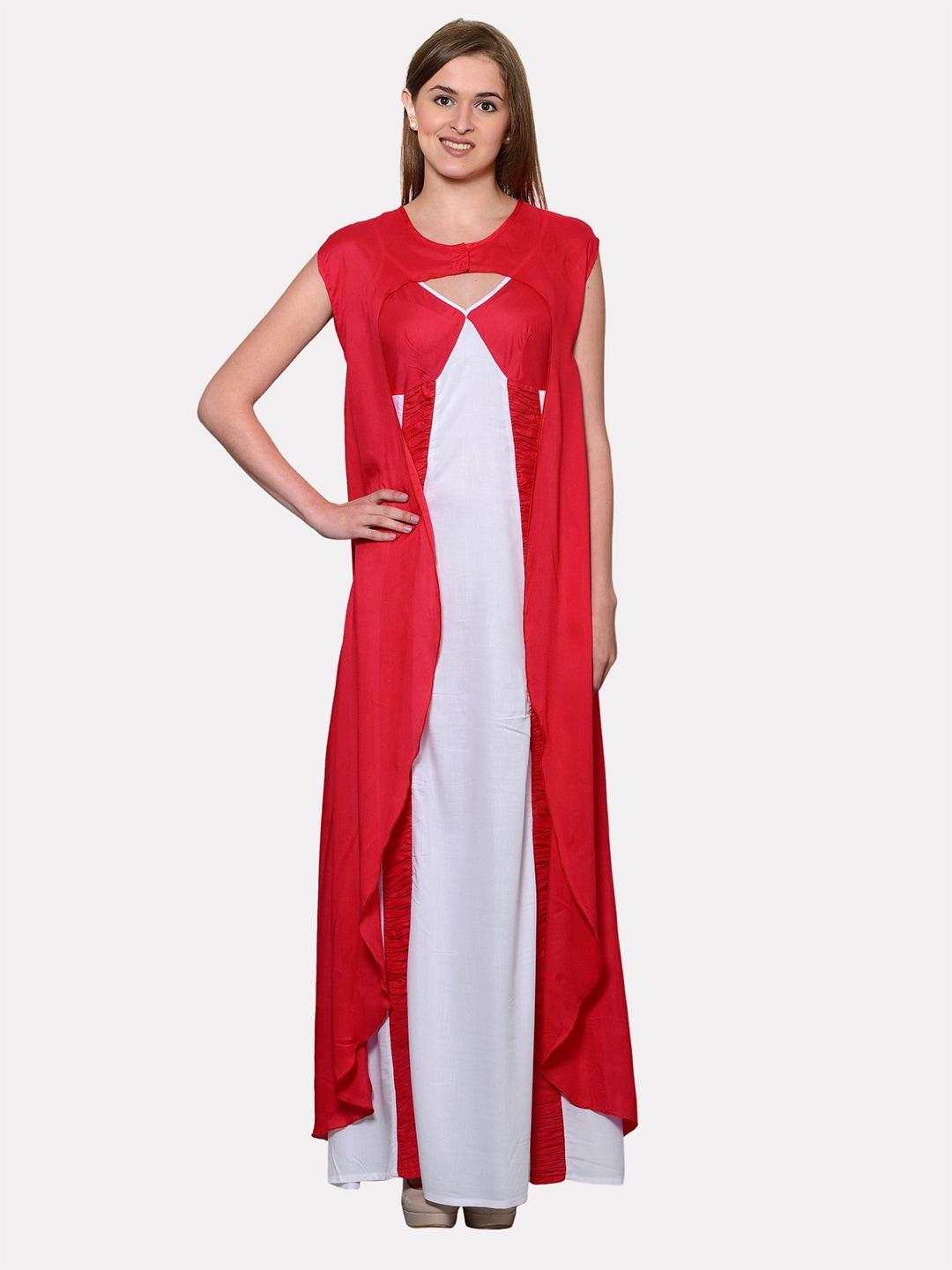 PATRORNA Maxi Nightdress With Half Robe