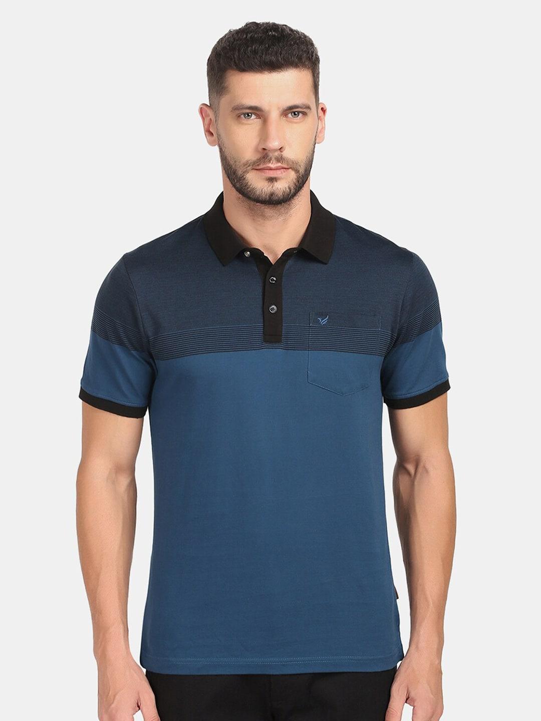 blackberrys-men-colourblocked-polo-collar-slim-fit-t-shirt