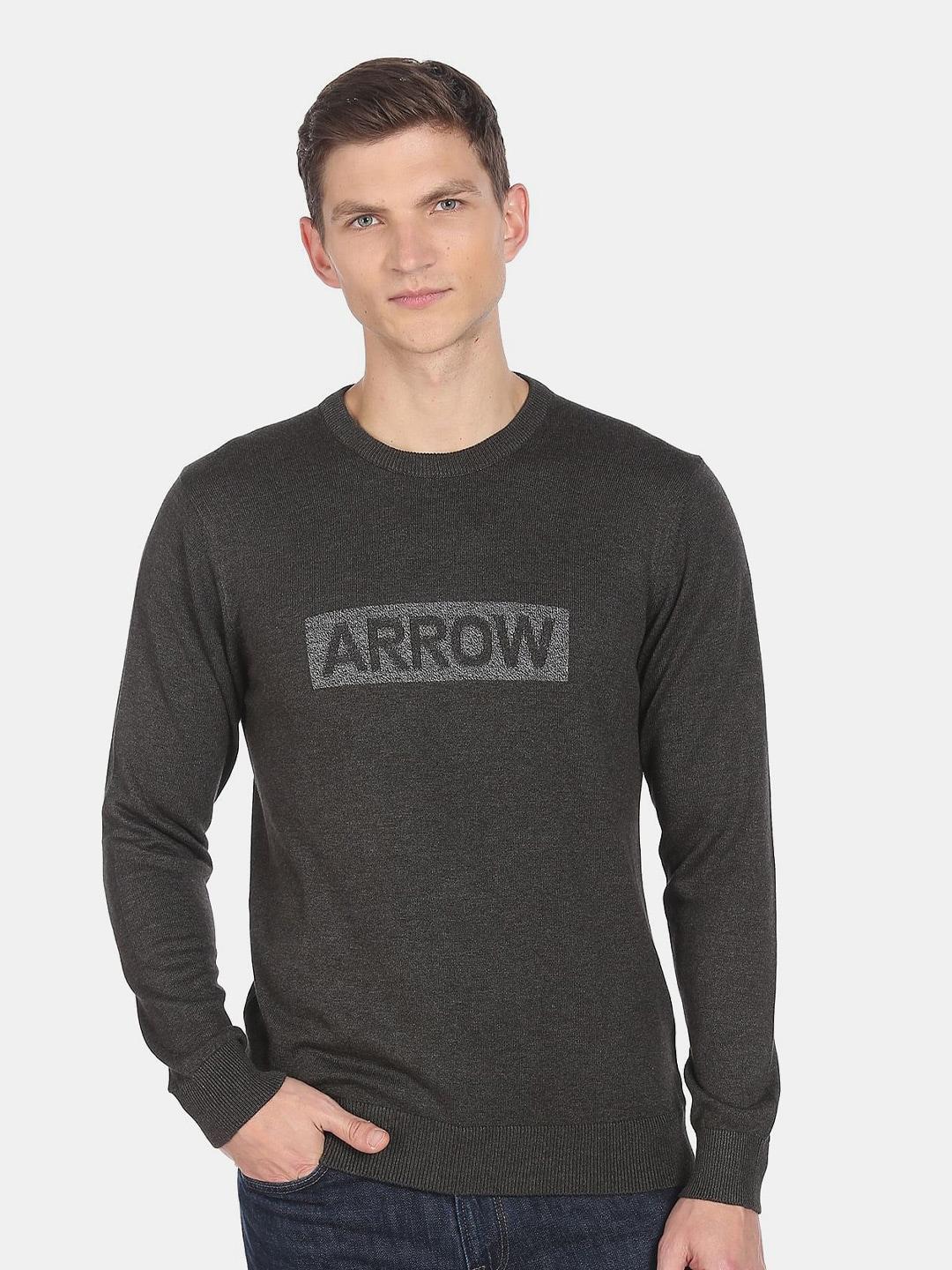 Arrow Sport Men Typography Printed Pullover
