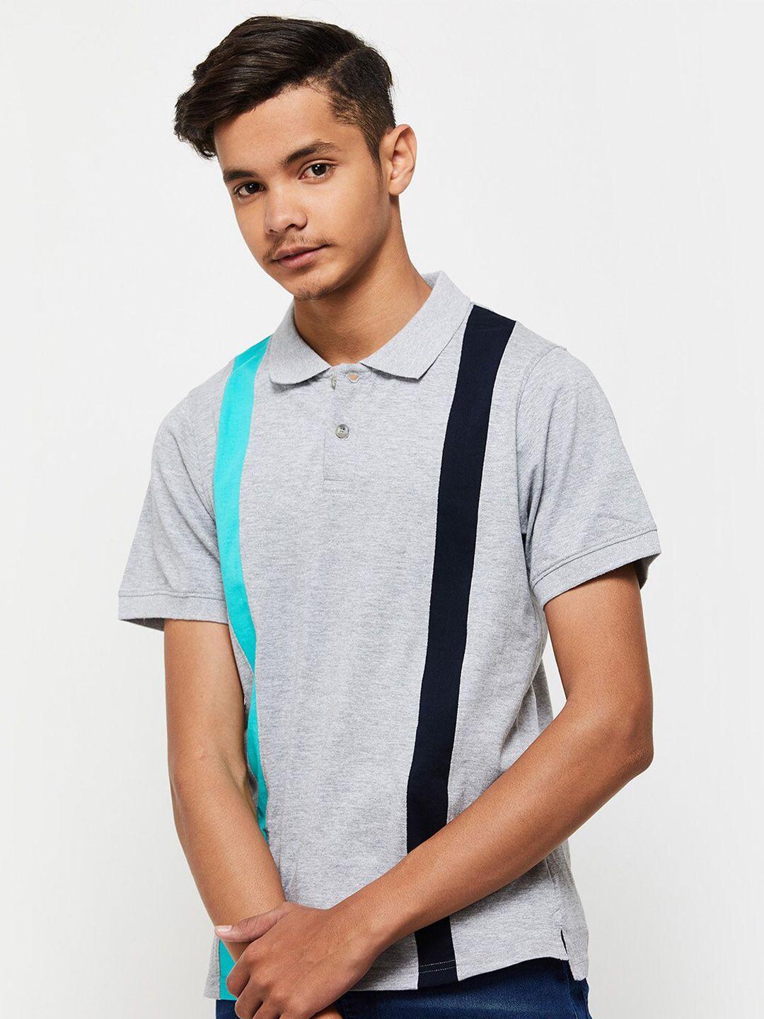 max Boys  Colourblocked Polo Collar T-shirt