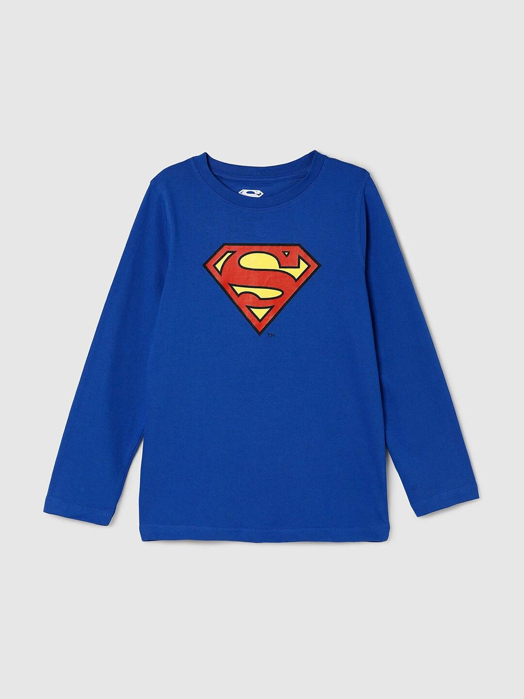 max Boys Superman Printed Cotton T-shirt