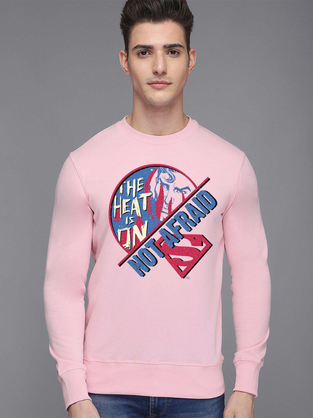 Free Authority Men Superman Printed Pullover Sweatshirt