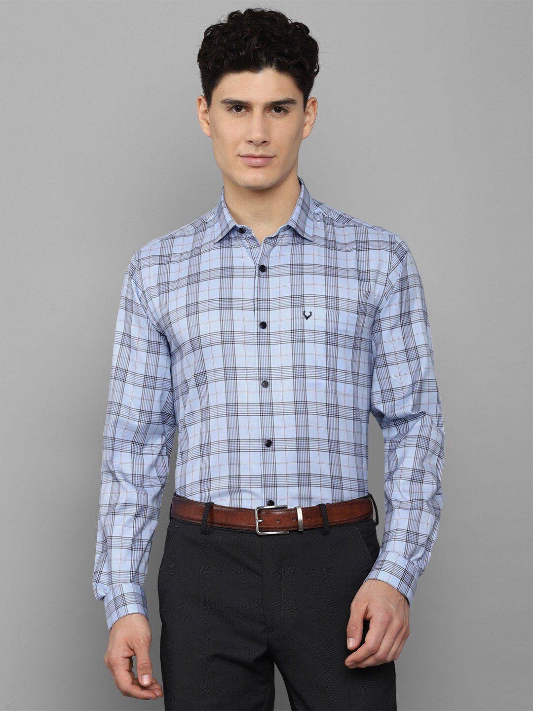 allen-solly-men-slim-fit-tartan-checked-pure-cotton-formal-shirt