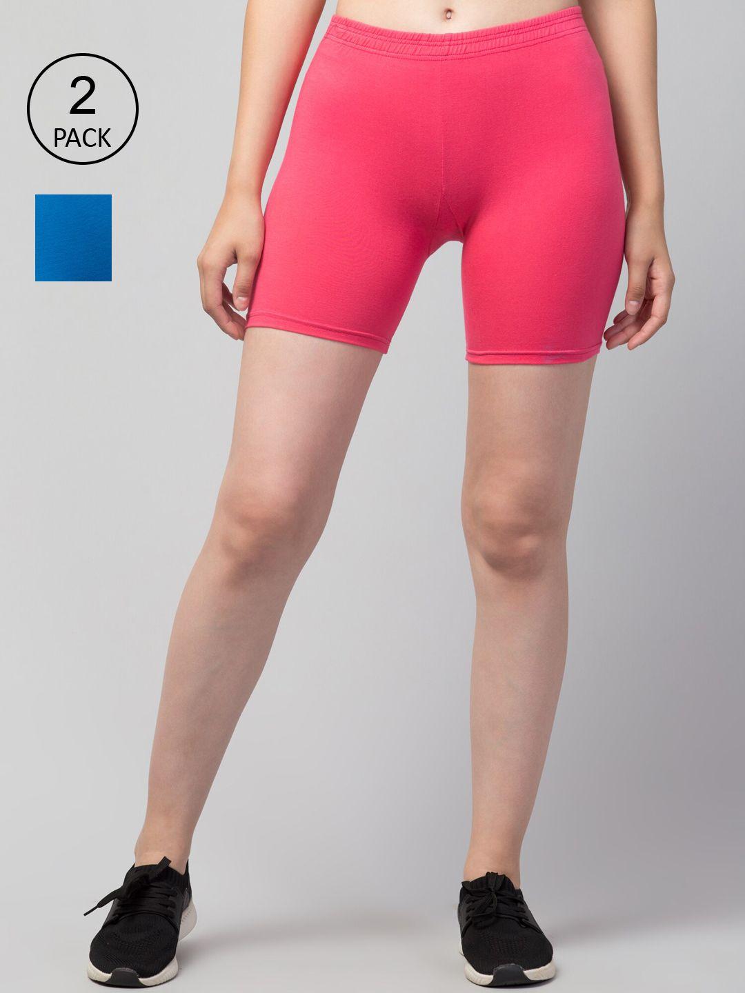 Apraa & Parma Women Blue Slim Fit Cycling Sports Shorts