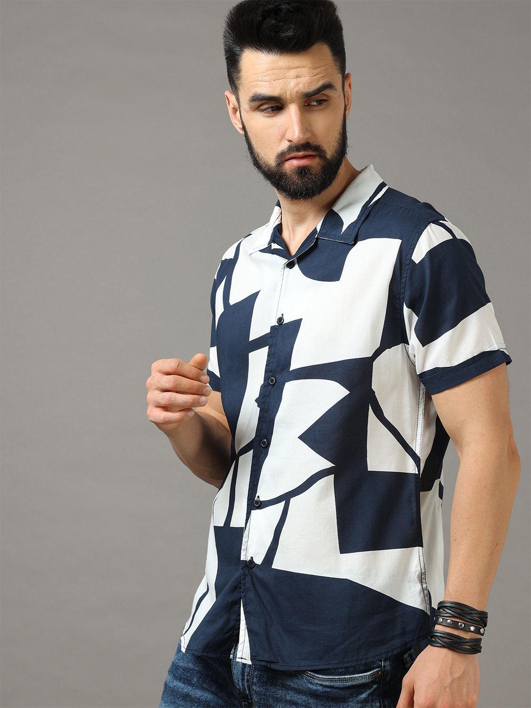 here&now-men-slim-fit-printed-casual-shirt