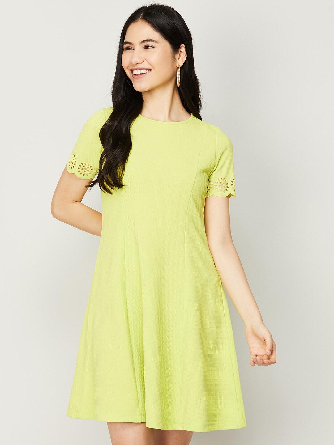 CODE by Lifestyle Women Green A-Line Dress