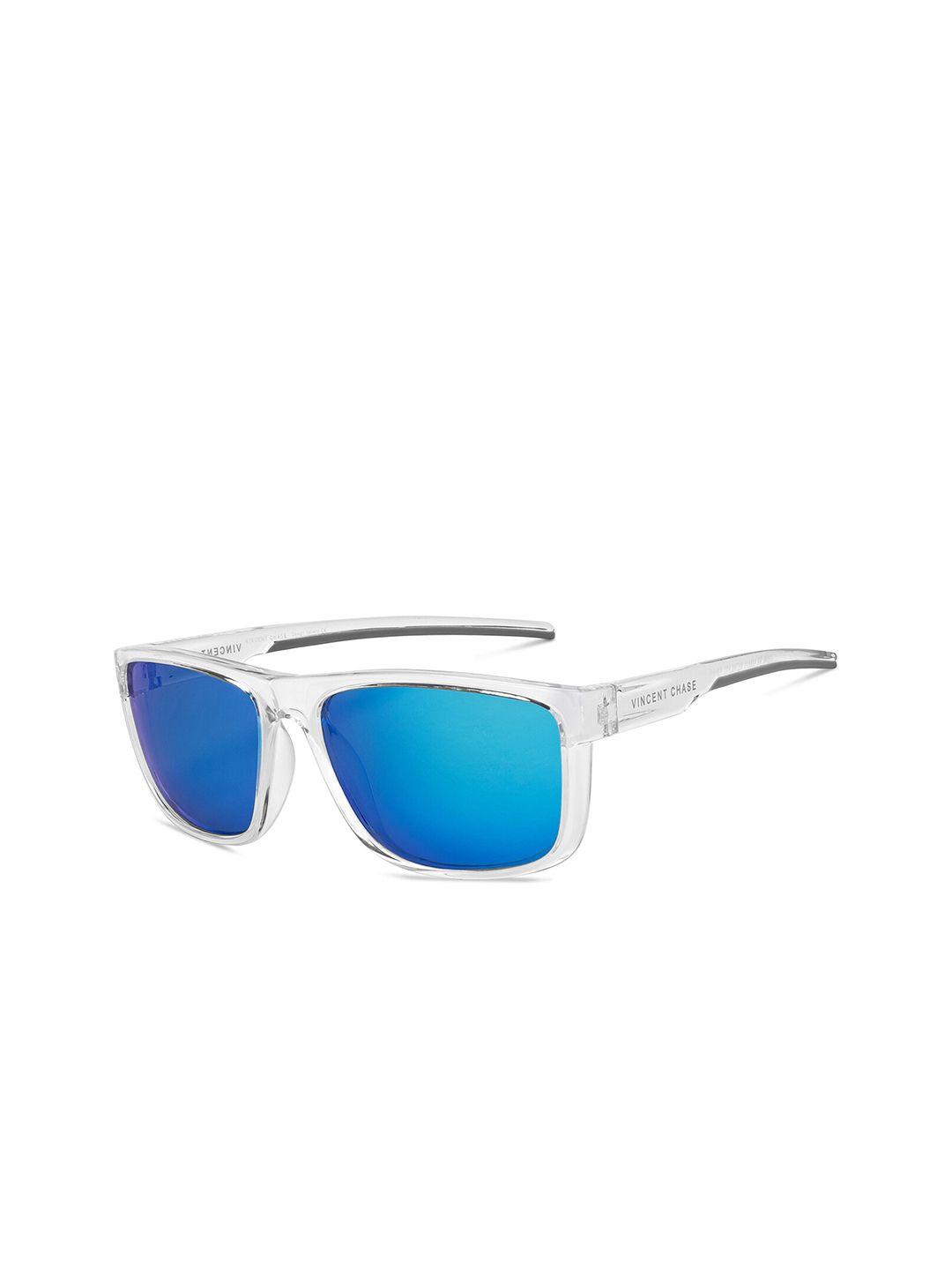 Vincent Chase Blue Lens & Transparent Wayfarer Sunglasses with UV Protected Lens-200513