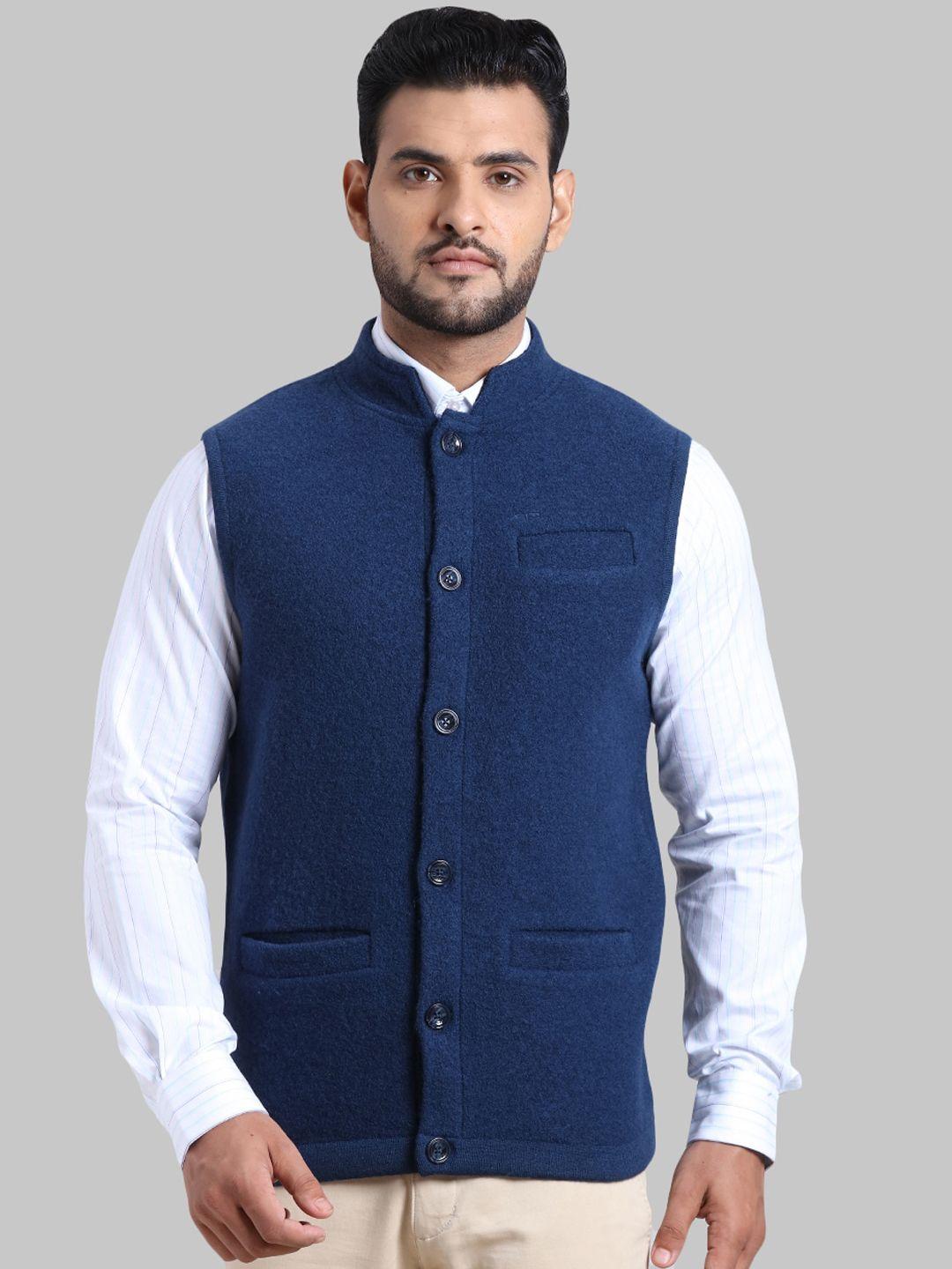 colorplus-men-navy-blue-solid-sleeveless-tailored-jacket