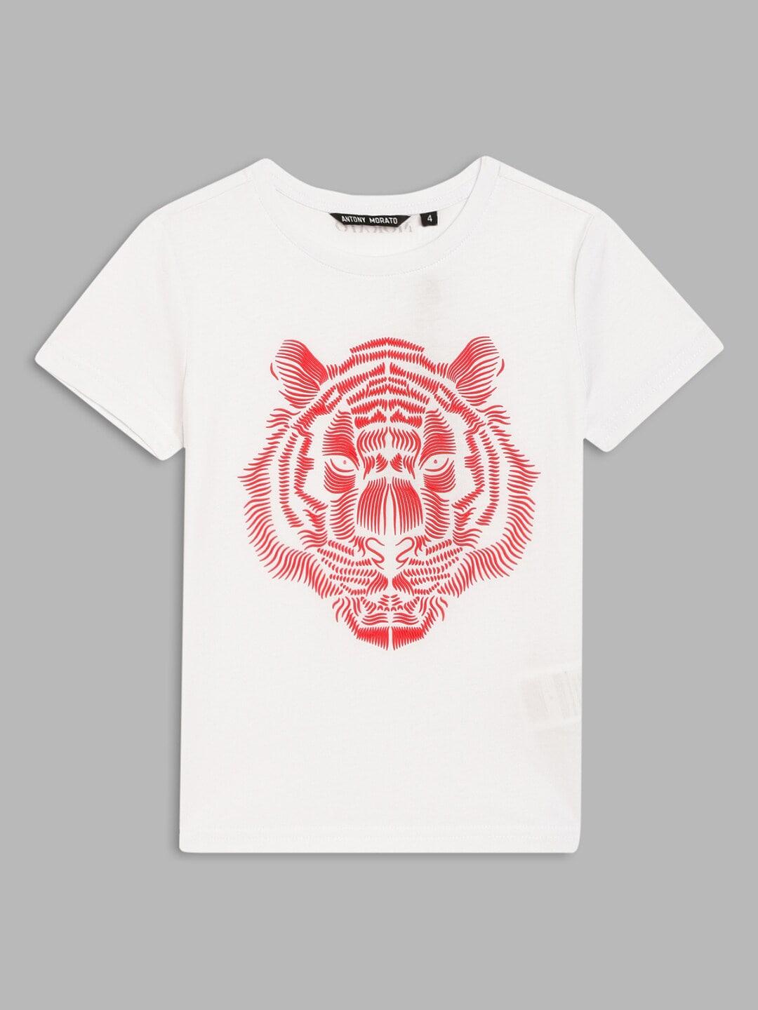 Antony Morato Boys White Printed T-shirt