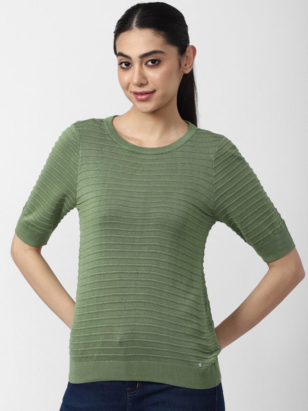 van-heusen-woman-green-striped-top