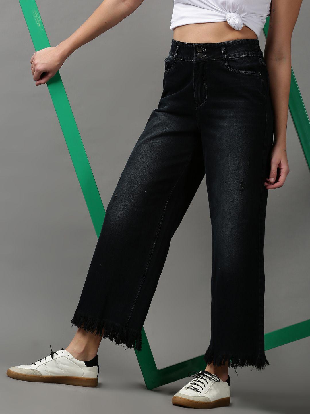 showoff-women-black-wide-leg-mildly-distressed-light-fade-jeans