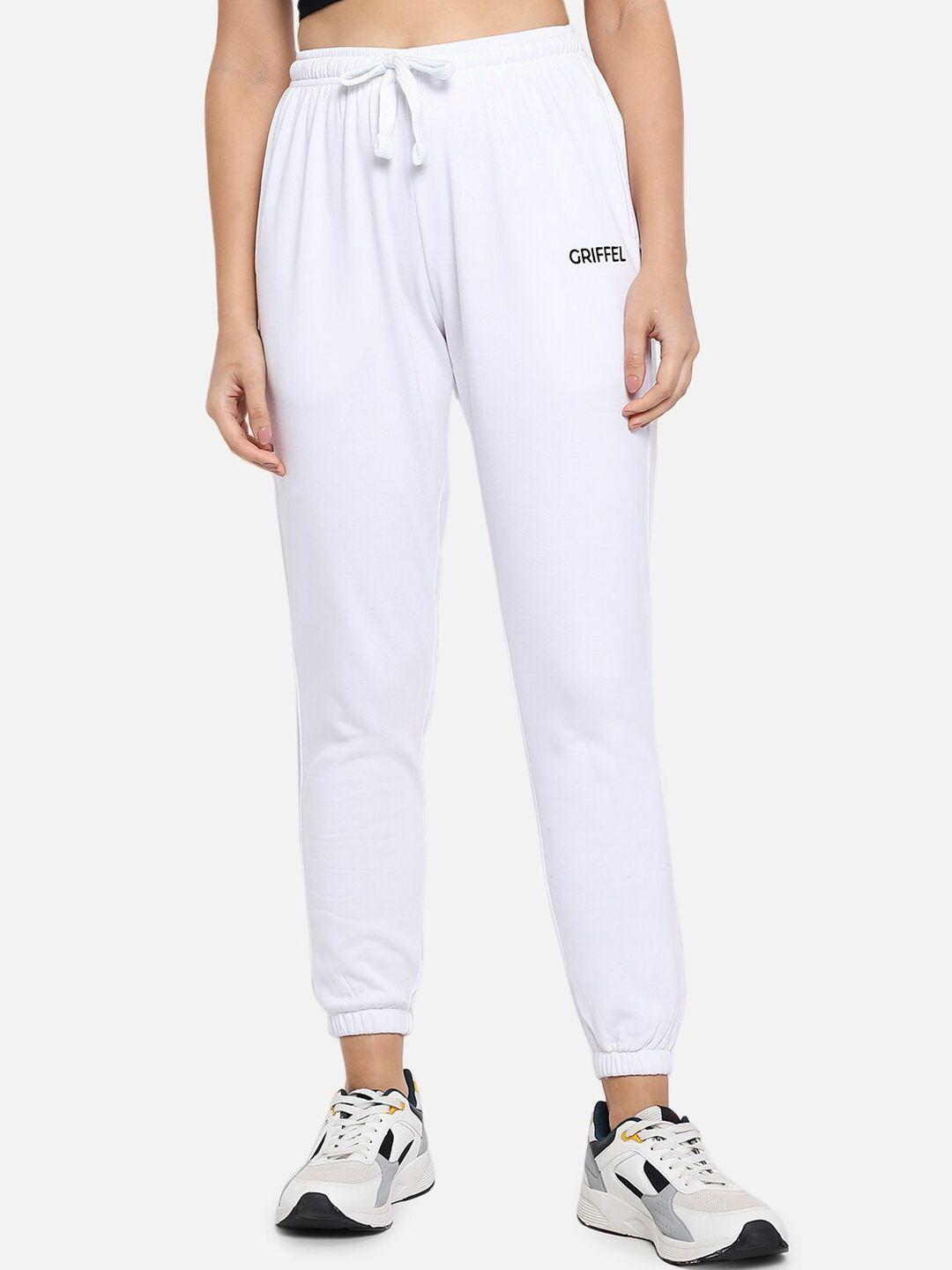 GRIFFEL Women White Solid joggers