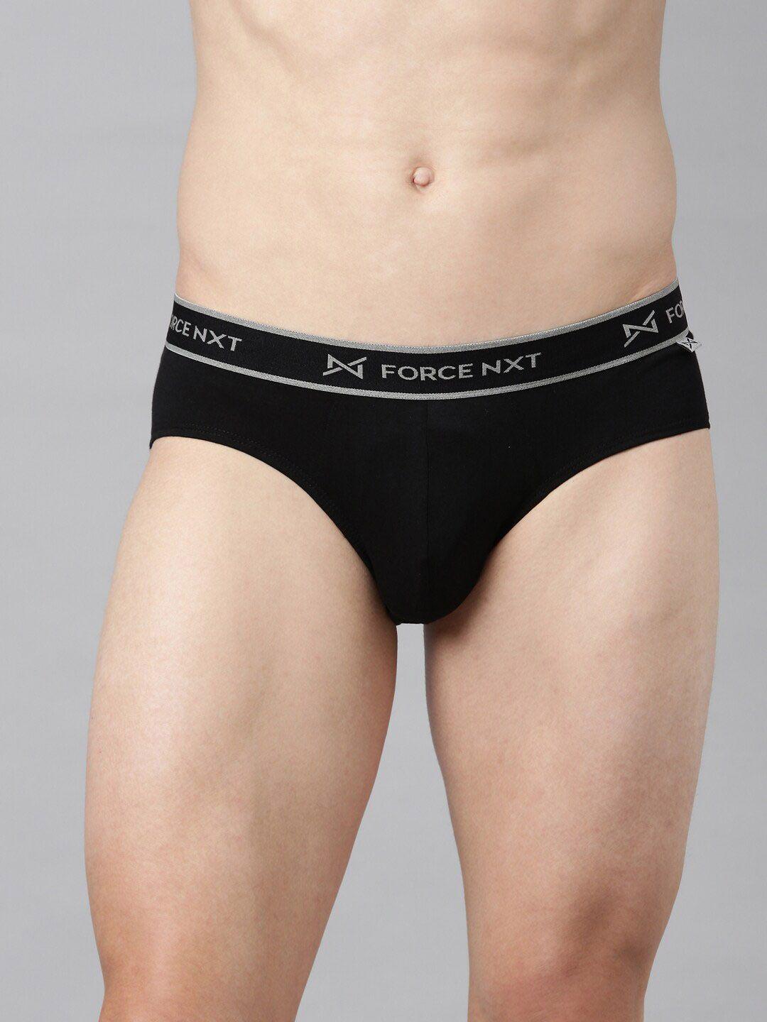 Force NXT Men Assorted Solid Cotton Basic Briefs