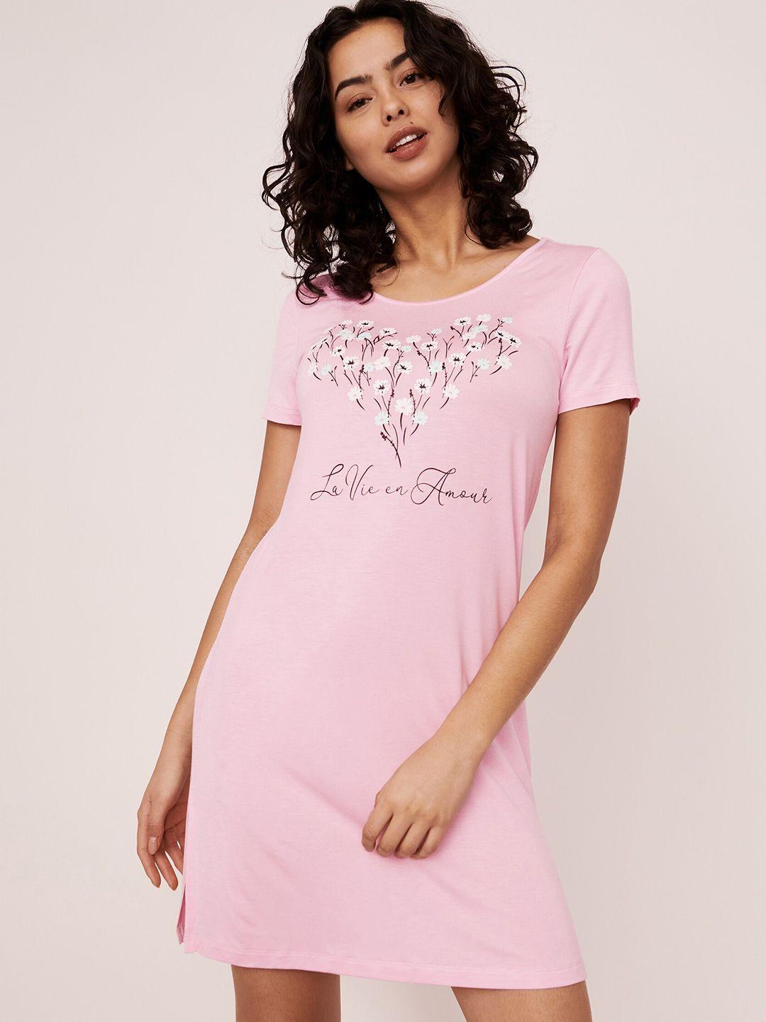 la-vie-en-rose-women-pink-printed-nightdress