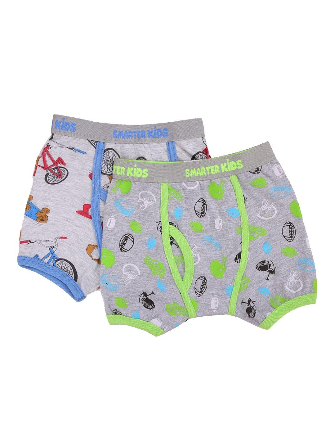 SMARTERKIDS Boys Pack of 4 Assorted Printed Cotton Trunk