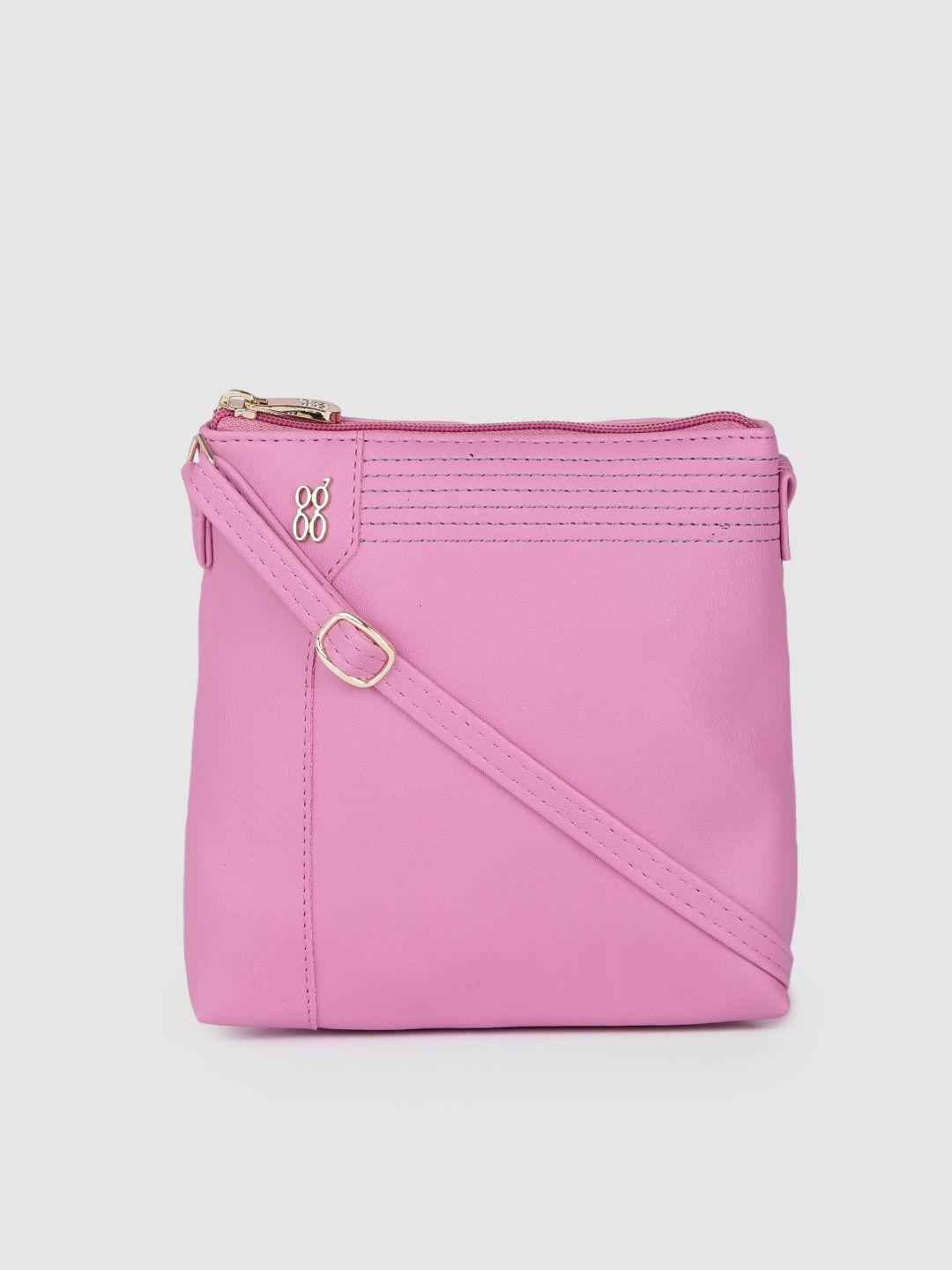 baggit-pink-solid-sling-bag