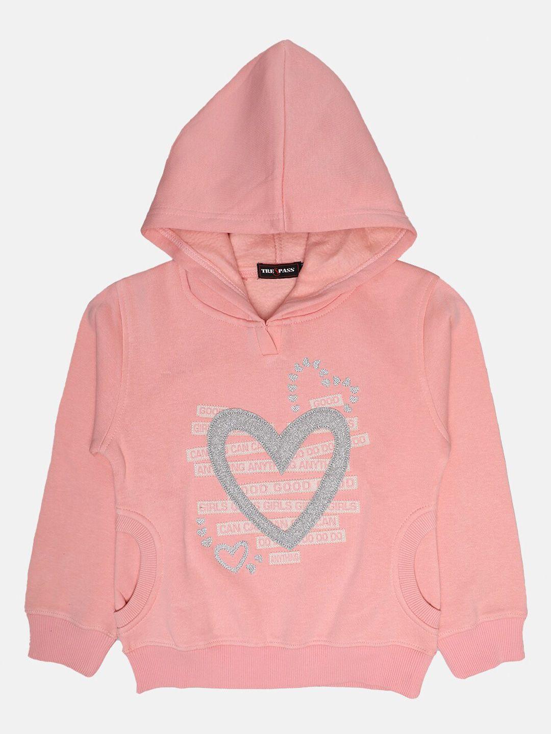 tre&pass-boys-peach-coloured-printed-hooded-sweatshirt