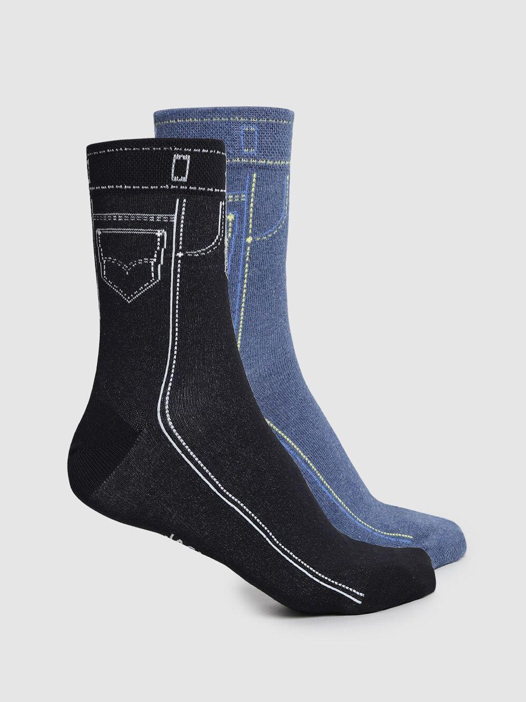 jack-&-jones-men-pack-of-2-patterned-above-ankle-length-socks