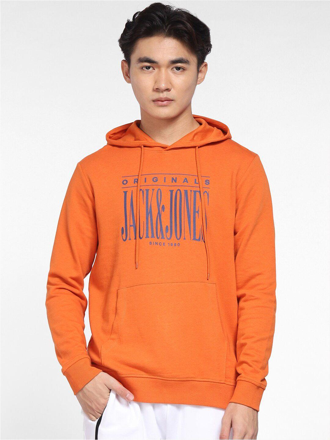 jack-&-jones-men-orange-printed-cotton-hooded-sweatshirt