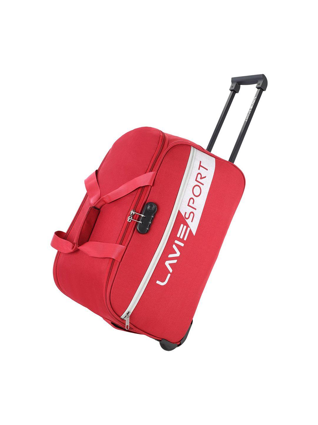 lavie-sport-red-&-white-printed-polyester-duffel-bag