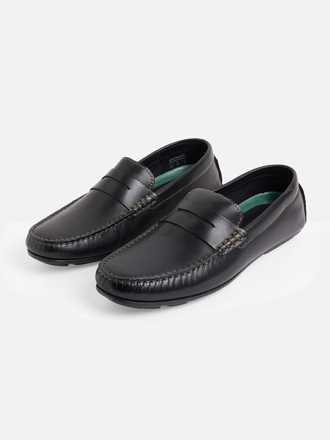 ALDO Men Black Leather Formal Loafers
