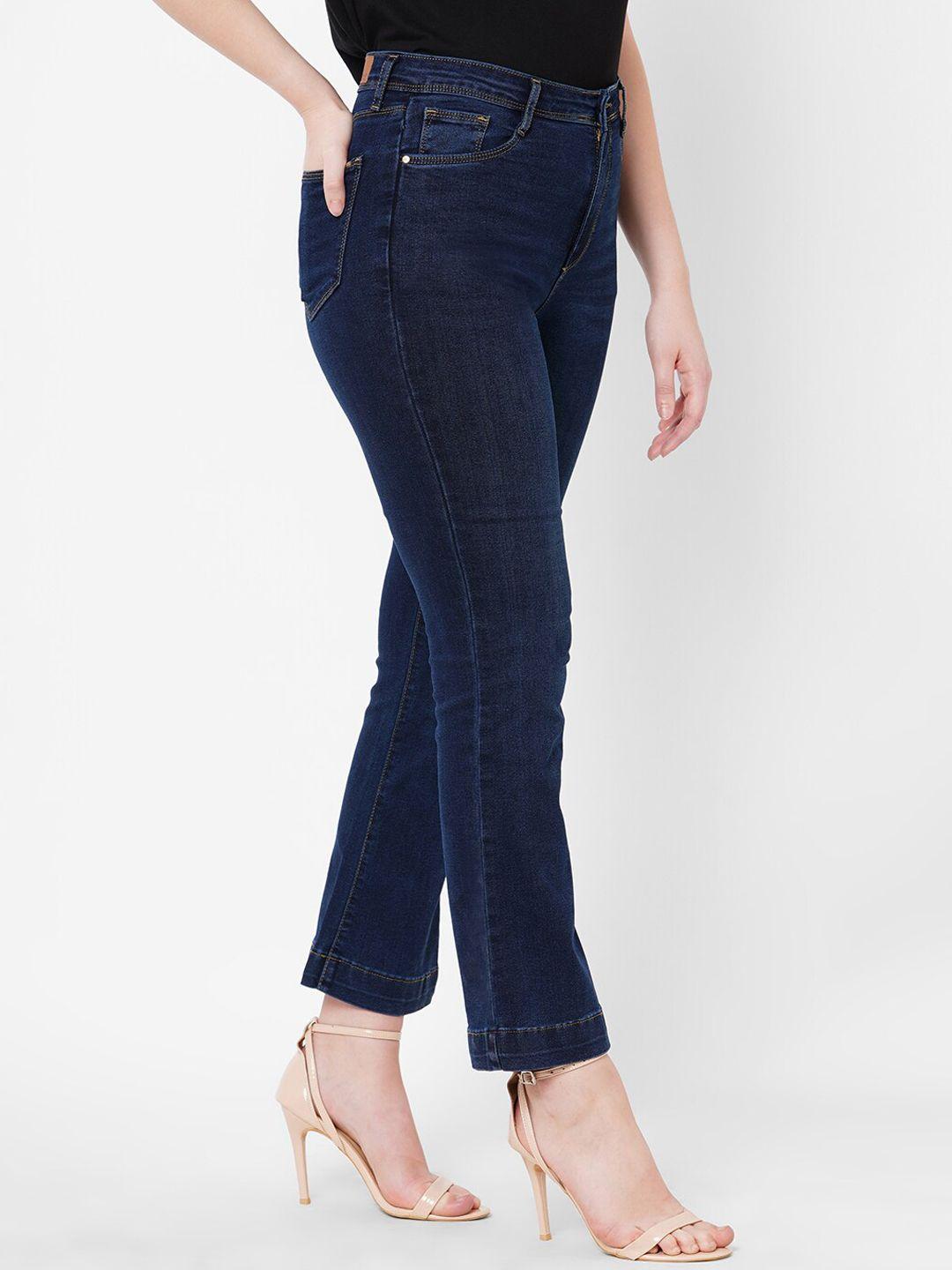 kraus-jeans-women-navy-blue-flared-high-rise-light-fade-stretchable-jeans