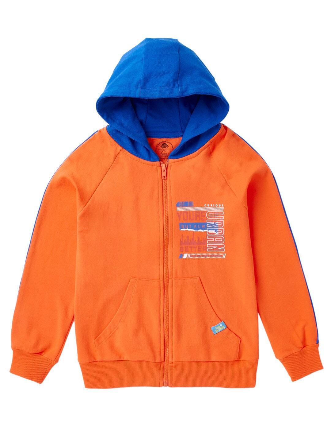 Cub McPaws Boys Orange Hooded Sweatshirt