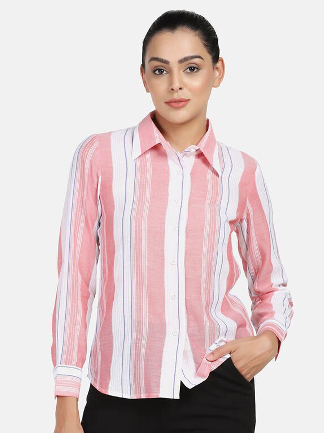 PowerSutra Women Comfort Striped Casual Shirt