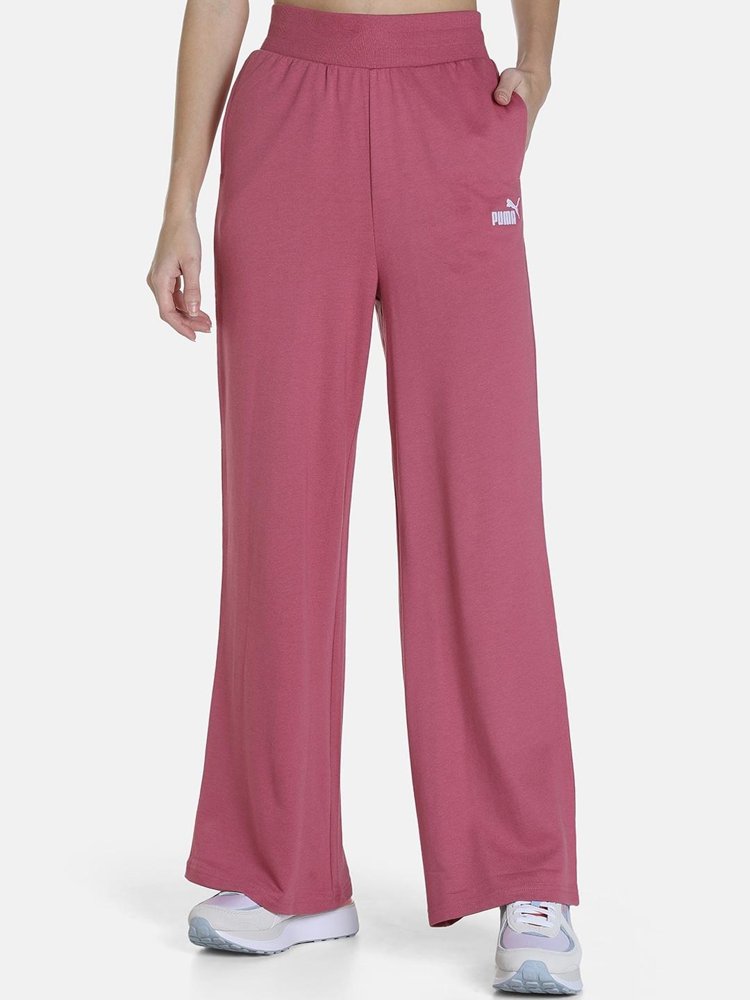 Puma Women Solid Relaxed Fit Pure Cotton Track Pants