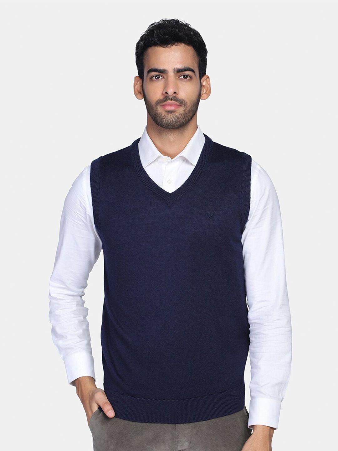 blackberrys-men-blue-solid-sweater-vest