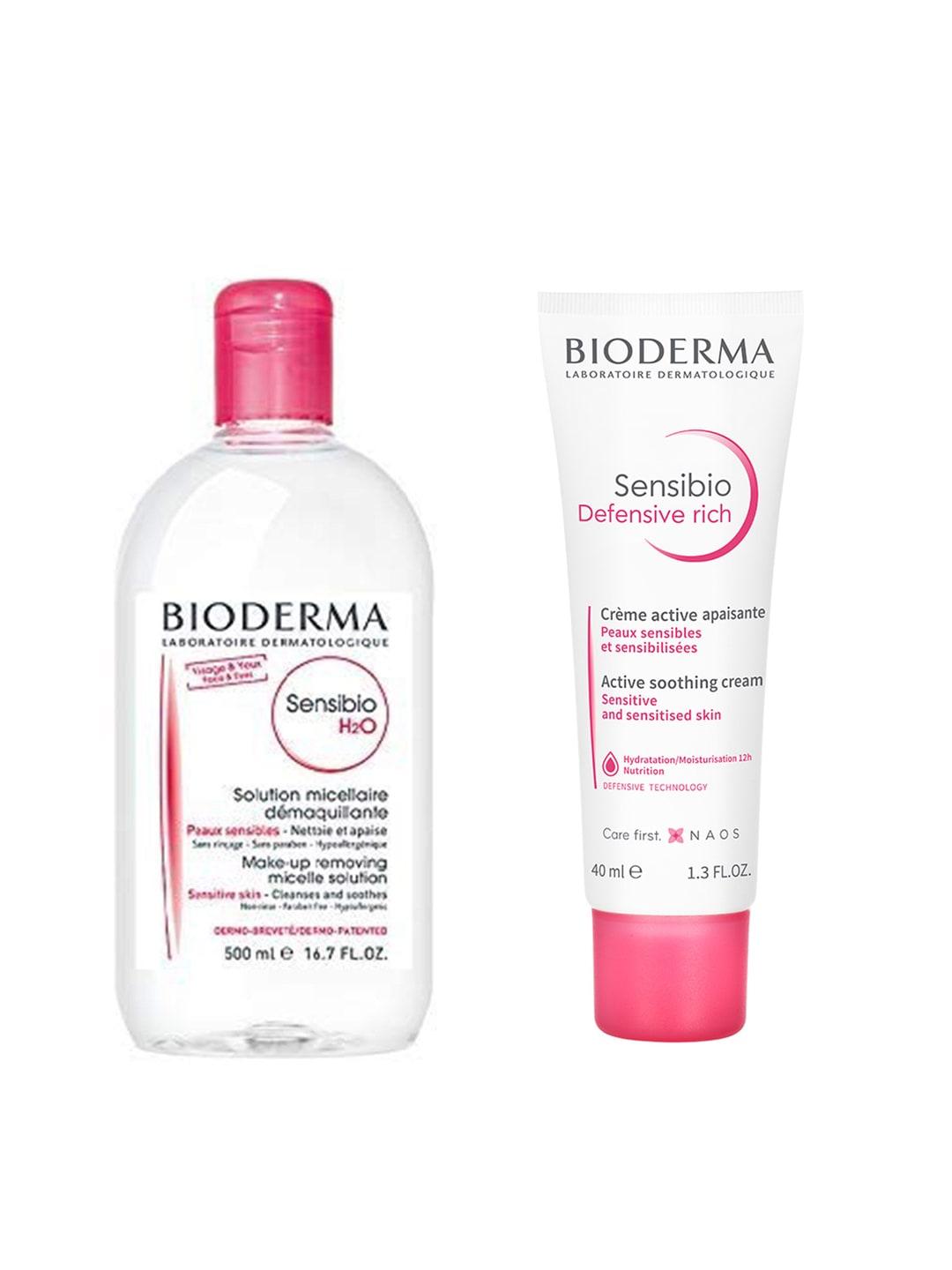 BIODERMA Set of Sensibio H2O Makeup Remover 500 ml & Sensibio Active Soothing Cream 40 ml