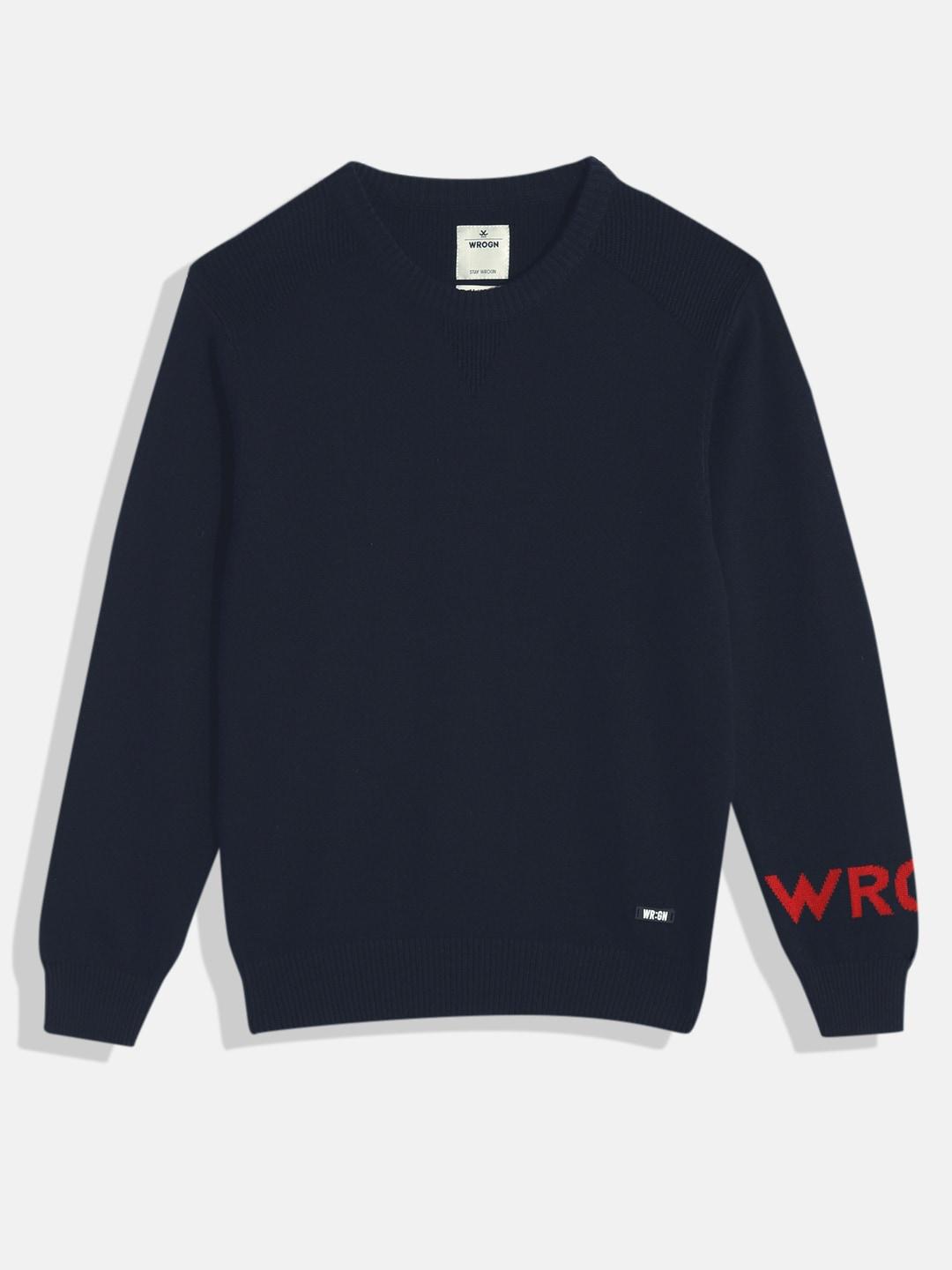 WROGN YOUTH Boys Navy Blue Pullover