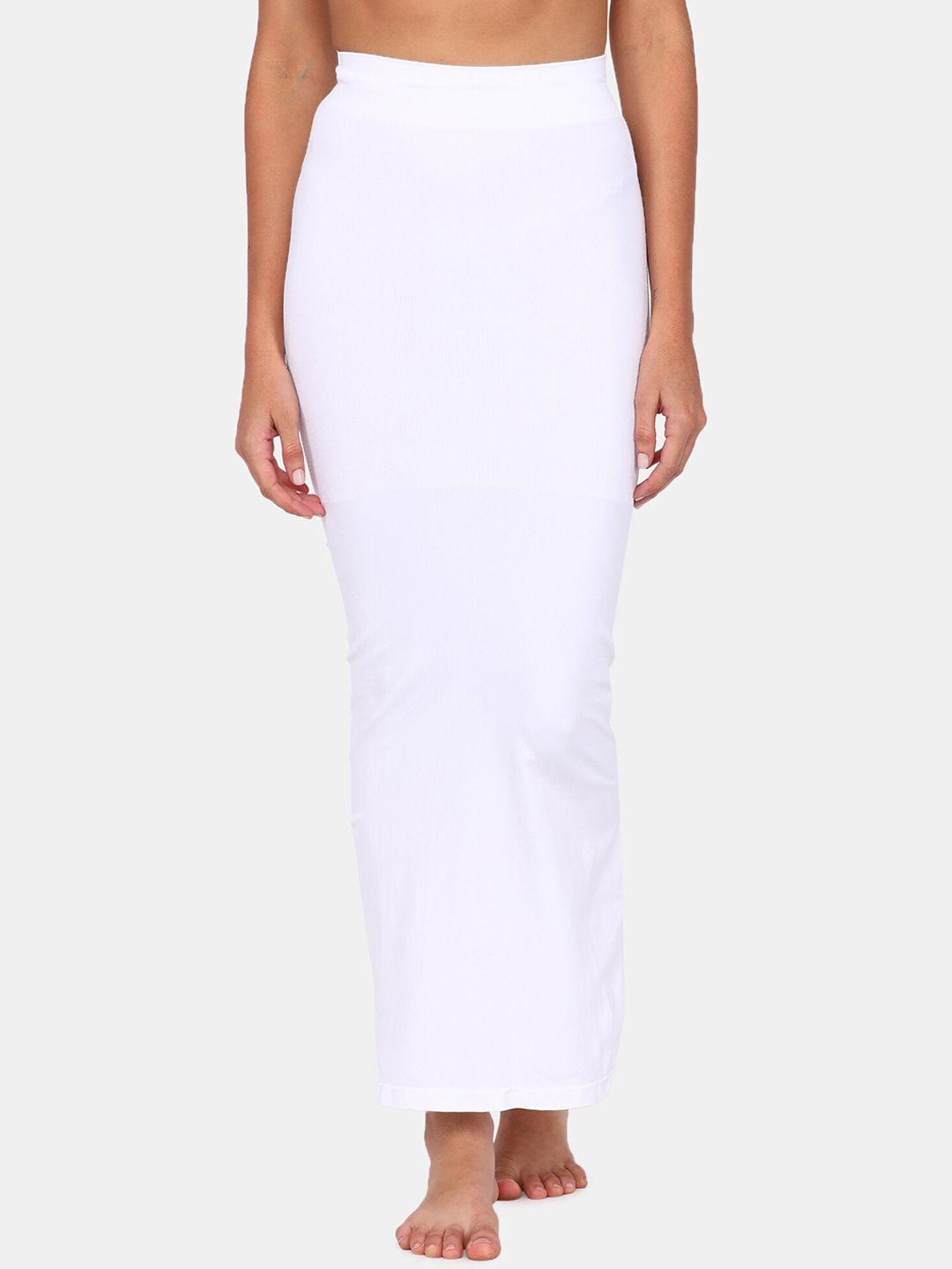 zivame-women-white-solid-saree-shapewear-with-side-slit