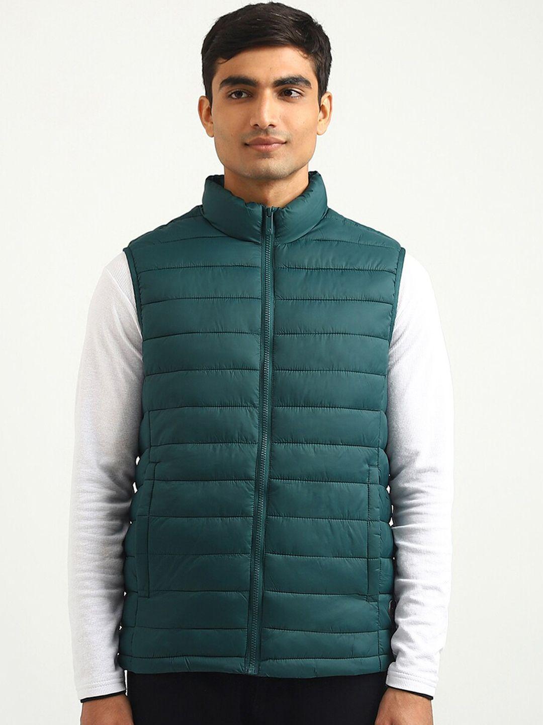 United Colors of Benetton Men Teal Puffer Jacket