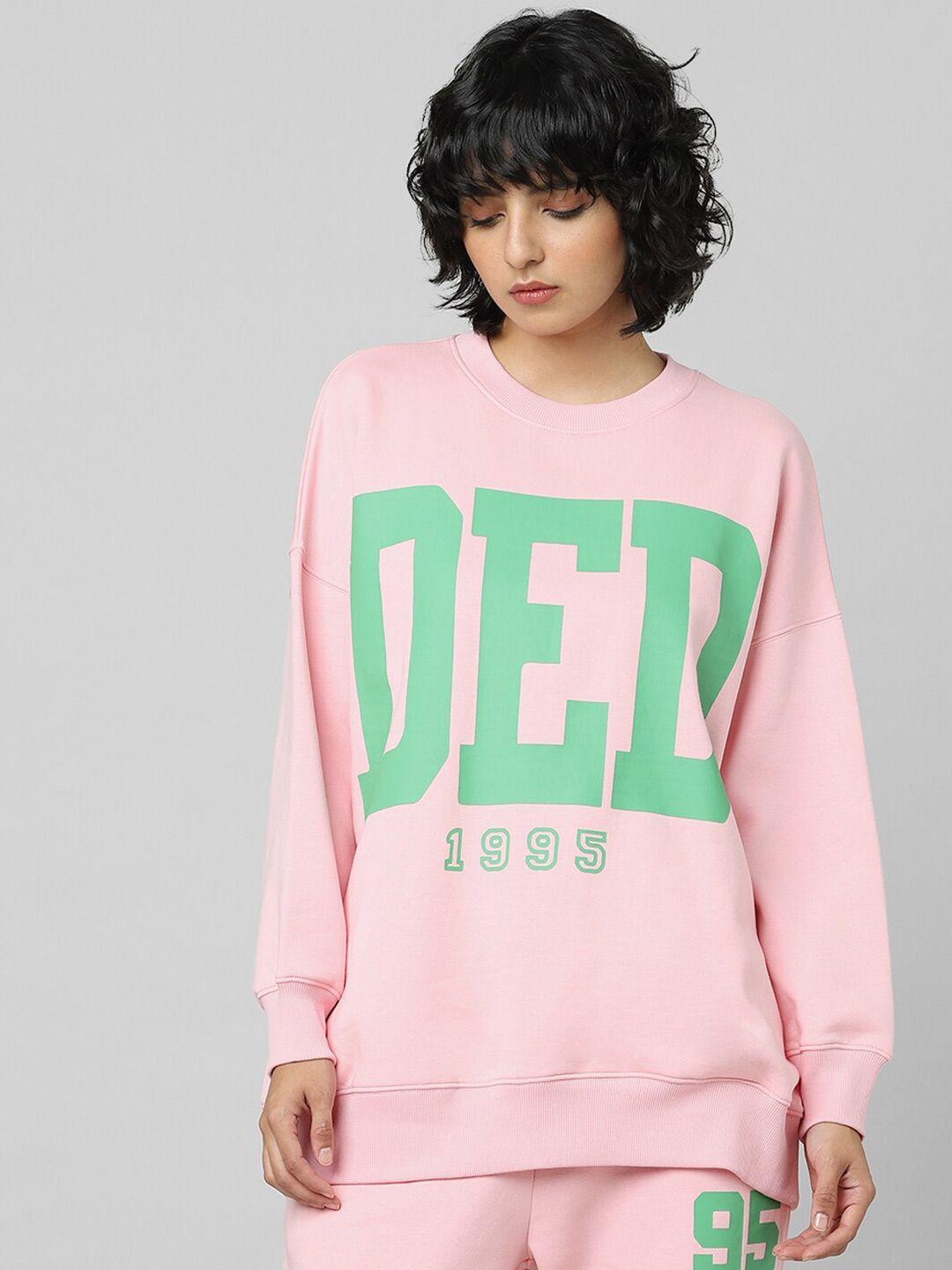only-women-pink-printed-sweatshirt