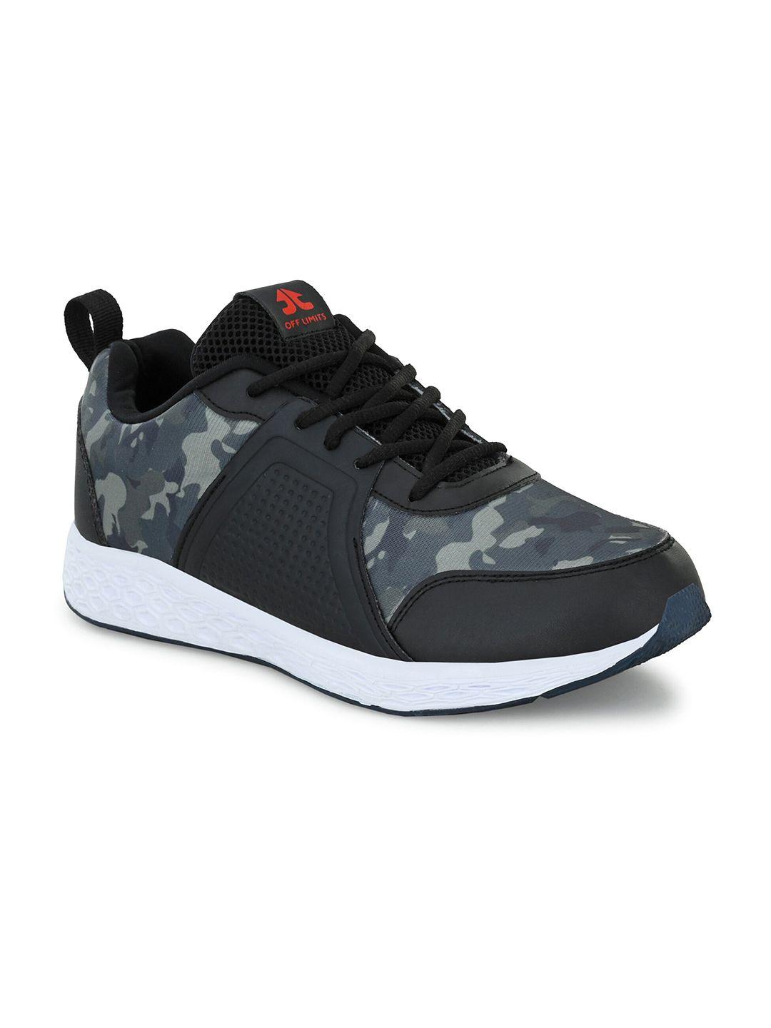 OFF LIMITS Men Olive Green Mesh Running Non-Marking Shoes
