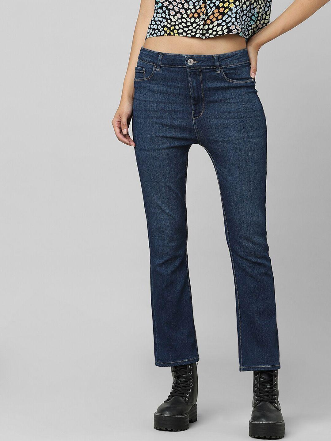 only-women-blue-flared-high-rise-low-distress-jeans